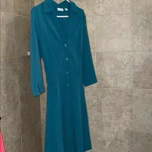 New York & Company “Stretch” teal color dress